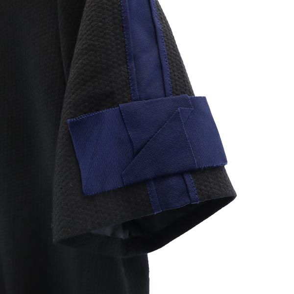 LANVIN ランバン 日本製 半袖 ワンピース 38 ネイビー レディース