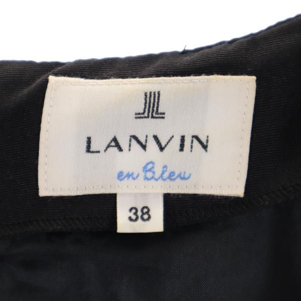 LANVIN ランバン 日本製 半袖 ワンピース 38 ネイビー レディース