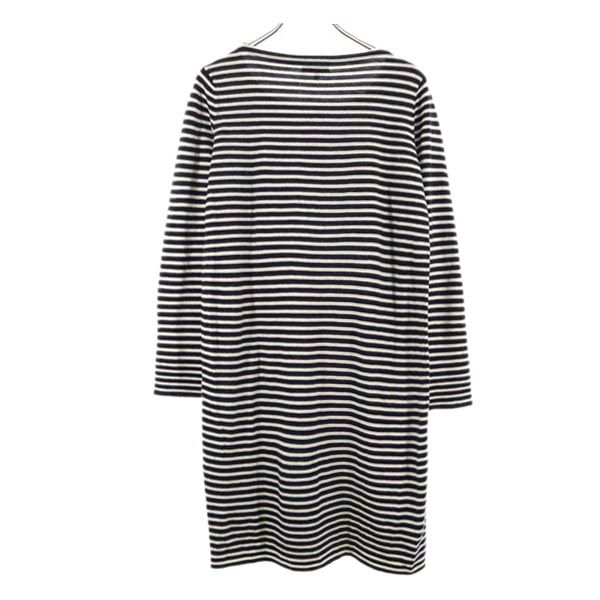 A.P.C. アーペーセー 長袖 ワンピース L 白×黒 レディース