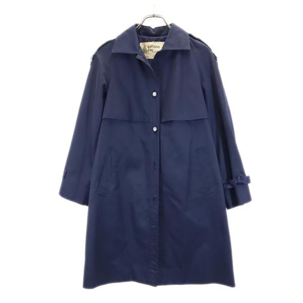 LONDON FOG ロンドンフォグ ステンカラーコート ネイビー系 レディース