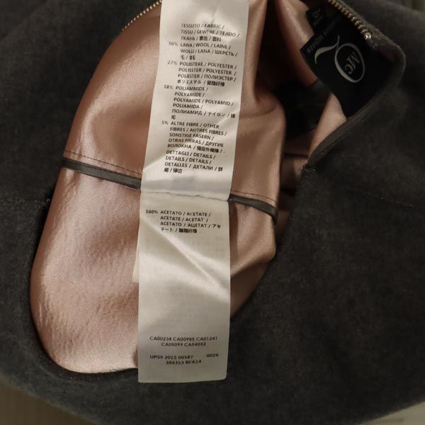 Alexander McQueen アレキサンダーマックイーン ウールブレンド ノースリーブ ワンピース 38 グレー バックジップ レディース