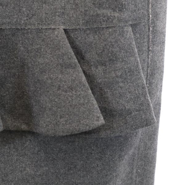 Alexander McQueen アレキサンダーマックイーン ウールブレンド ノースリーブ ワンピース 38 グレー バックジップ レディース