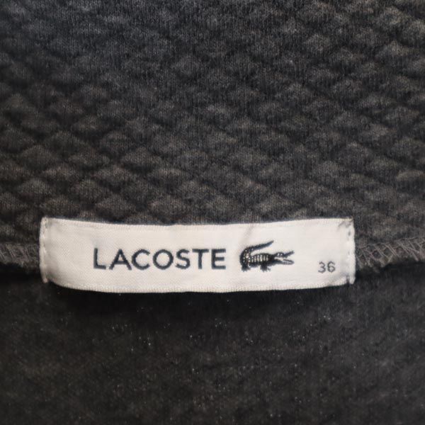LACOSTE ラコステ 5分袖 タートルネック ワンピース 36 グレー レディース
