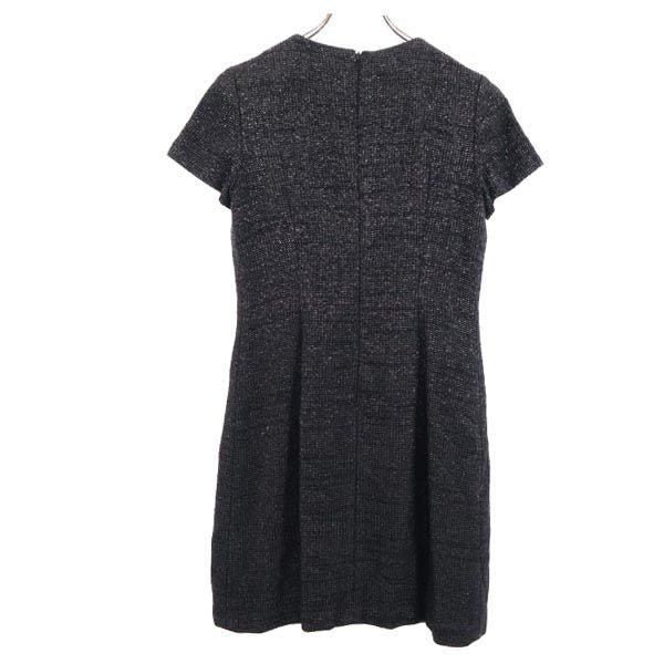 Michael Kors マイケルコース ラメ 半袖 ラメ ワンピース 4 ブラック系 バックジップ レディース