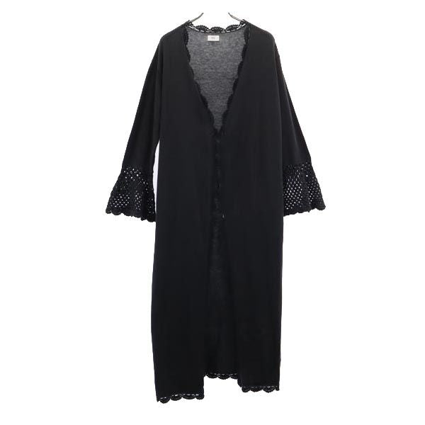 RHC アールエイチシー 長袖 袖レース ロング カーディガン S グレー系 レディース