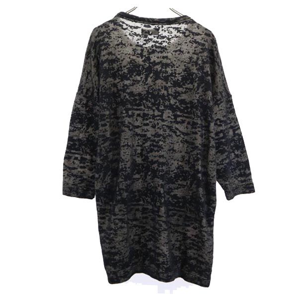 DIESEL ディーゼル 総柄 長袖 ワンピース S グレー系 レディース