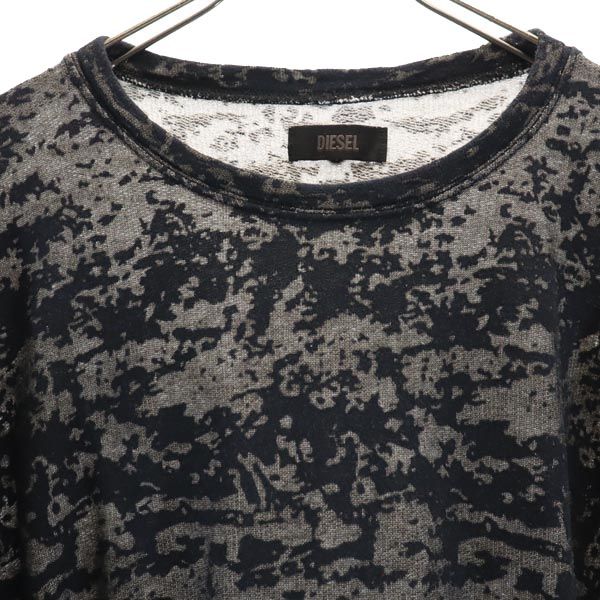 DIESEL ディーゼル 総柄 長袖 ワンピース S グレー系 レディース