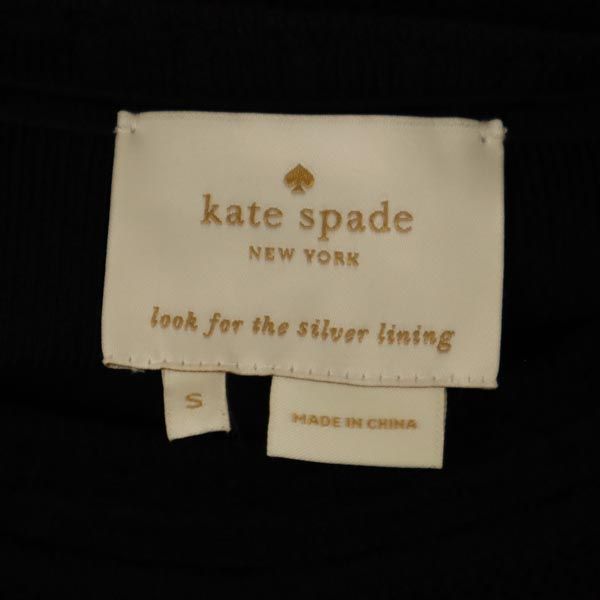 ケイトスペード 半袖 ニット ワンピース S ブラック系 Kate Spade レディース