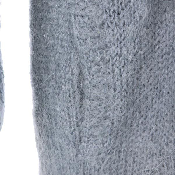 VINTAGE ヴィンテージ 80s 長袖 モヘヤニット カーディガン L ブルー系 レディース