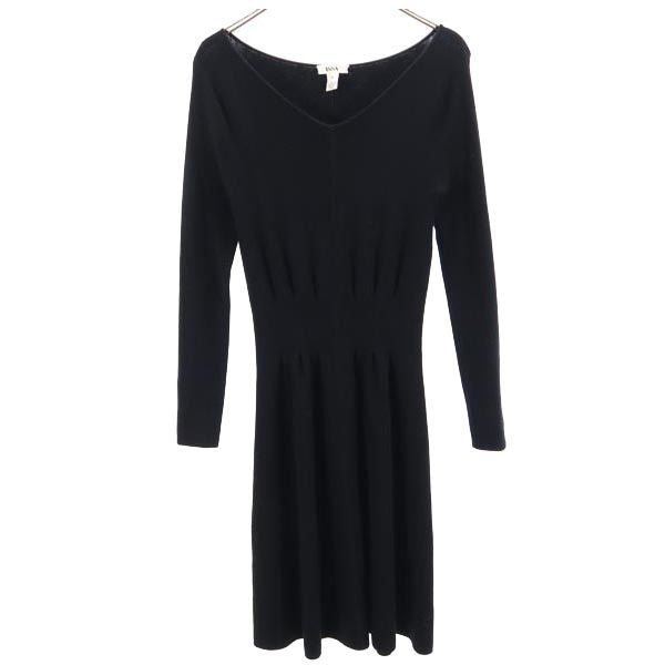 ISSA イッサ 長袖 ワンピース S ブラック系 レディース