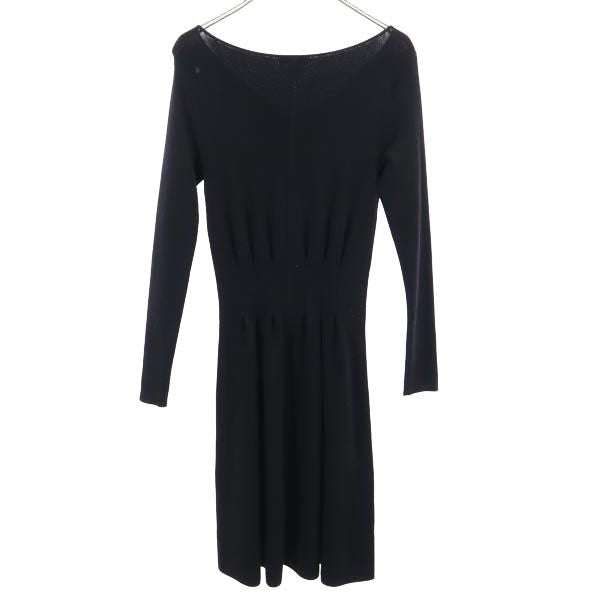 ISSA イッサ 長袖 ワンピース S ブラック系 レディース