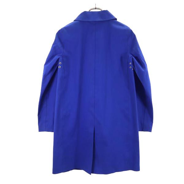 Mackintosh マッキントッシュ 英国製 ステンカラーコート 32 青 ゴム引き レディース