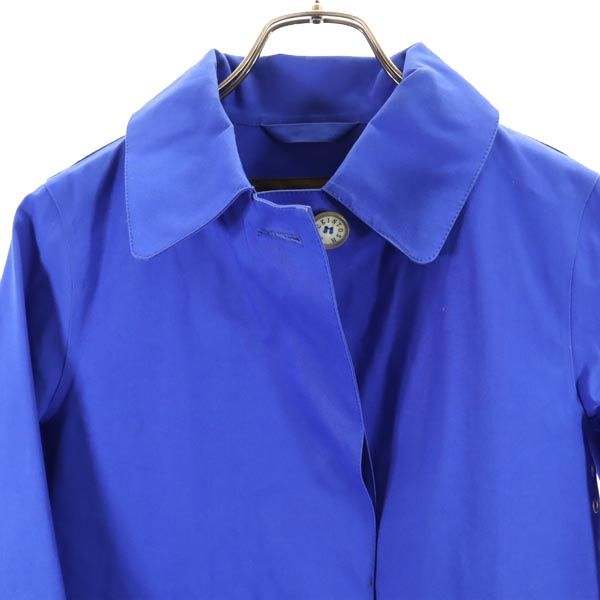 Mackintosh マッキントッシュ 英国製 ステンカラーコート 32 青 ゴム引き レディース