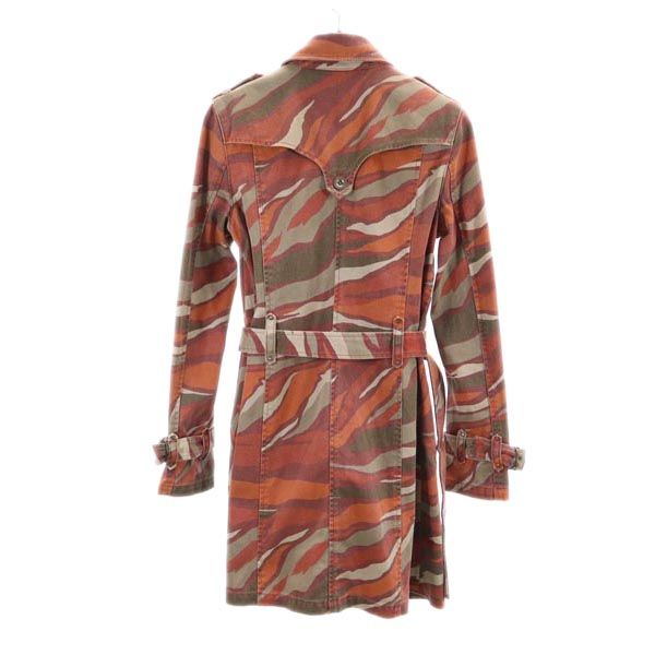 Michael Kors マイケルコース 総柄 トレンチコート S レッド系 レディース