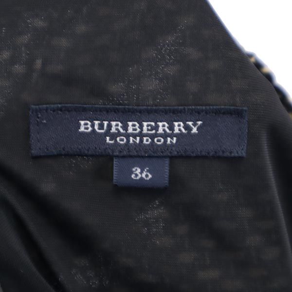 BURBERRY バーバリー 日本製 三陽商会 総柄 半袖 アンサンブル ワンピース 36 ブラック系 インナー キャミソール レディース