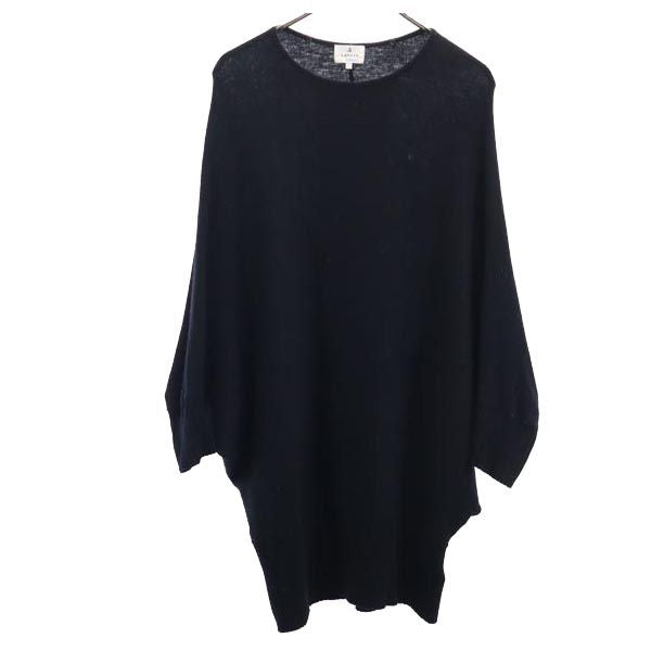 LANVIN en Bleu ランバンオンブルー ウールブレンド ニット ワンピース 38 ブラック チュニック レディース