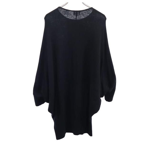 LANVIN en Bleu ランバンオンブルー ウールブレンド ニット ワンピース 38 ブラック チュニック レディース