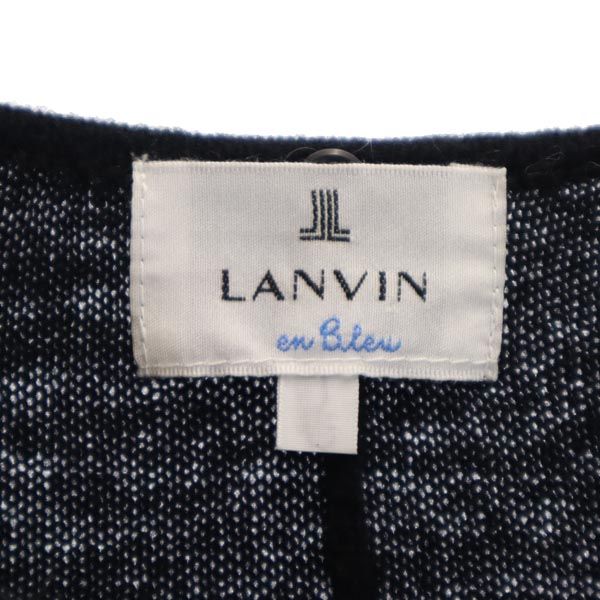 LANVIN en Bleu ランバンオンブルー ウールブレンド ニット ワンピース 38 ブラック チュニック レディース