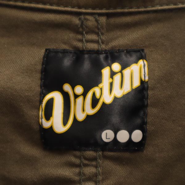VICTIM ヴィクティム 日本製 ミリタリージャケット L カーキ メンズ