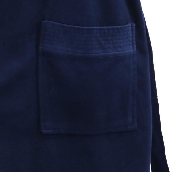 Sears シアーズ 70s ヴィンテージ 半袖 ベルベット調 ローブ コート F ネイビー メンズ