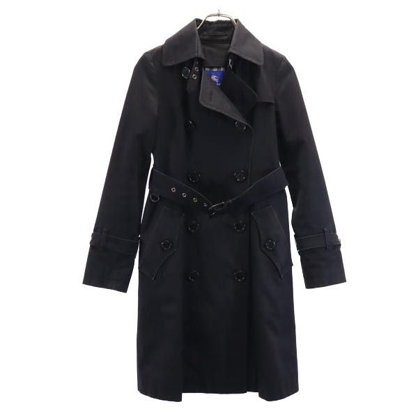 BURBERRY BLUE LABEL バーバリーブルーレーベル 日本製 三陽商会 トレンチコート 36 ブラック レディース