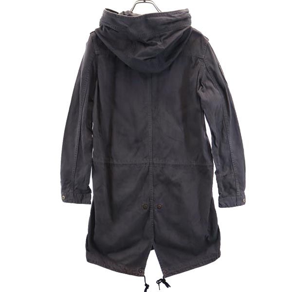 ヒステリック 日本製 ハーフジップ モッズコート FREE グレー系 HYSTERIC ミリタリー プルオーバー レディース