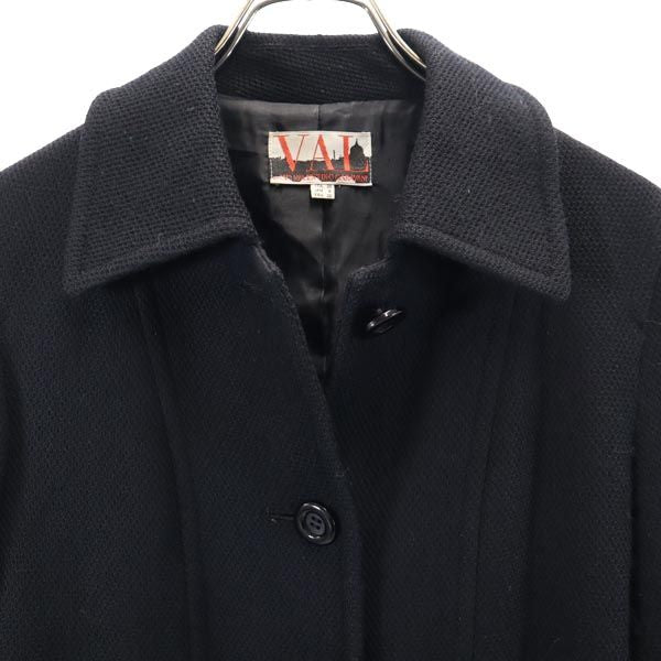 VAL by VALENTINO GARAVANI バルバイヴェレンティノガラヴァーニ ウール ステンカラーコート 9 ブラック レディース