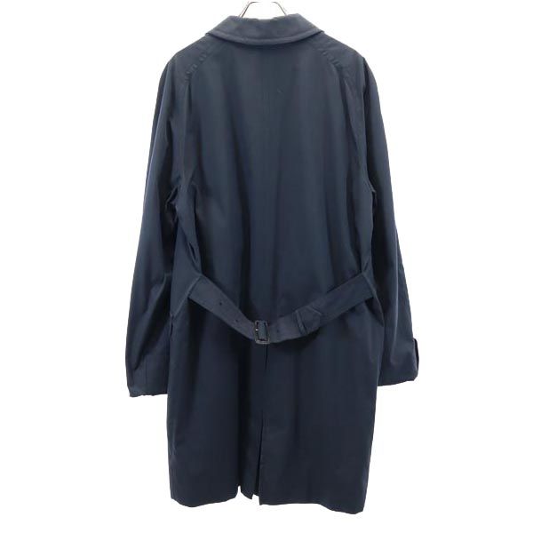 BURBERRY バーバリー 英国製 ステンカラーコート 50 ネイビー ウエストベルト メンズ