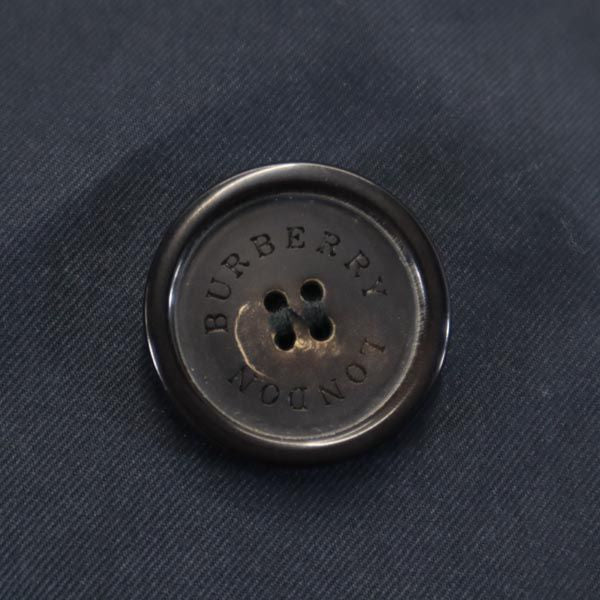 BURBERRY バーバリー 英国製 ステンカラーコート 50 ネイビー ウエストベルト メンズ