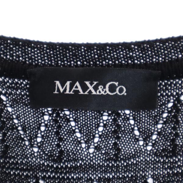 MAX&CO マックスアンドコー 長袖 レース切替 ワンピース M ブラック系 レディース