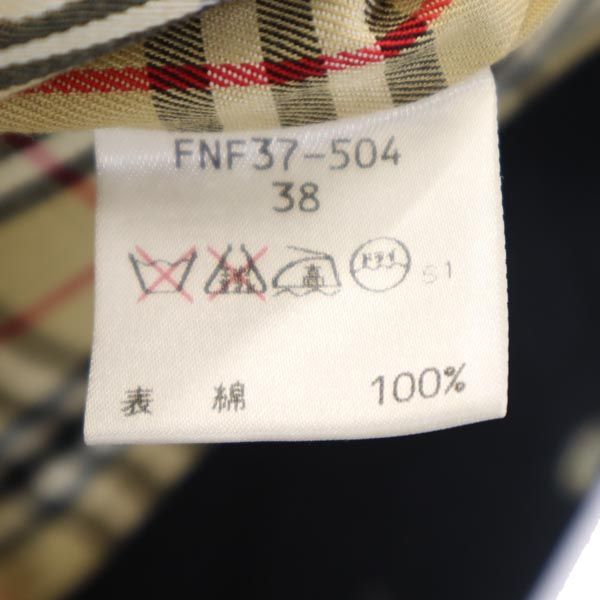 BURBERRY BLUE LABEL バーバリーブルーレーベル 90s オールド ステンカラーコート 38 黒 レディース