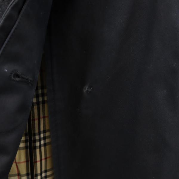 BURBERRY BLUE LABEL バーバリーブルーレーベル 90s オールド ステンカラーコート 38 黒 レディース