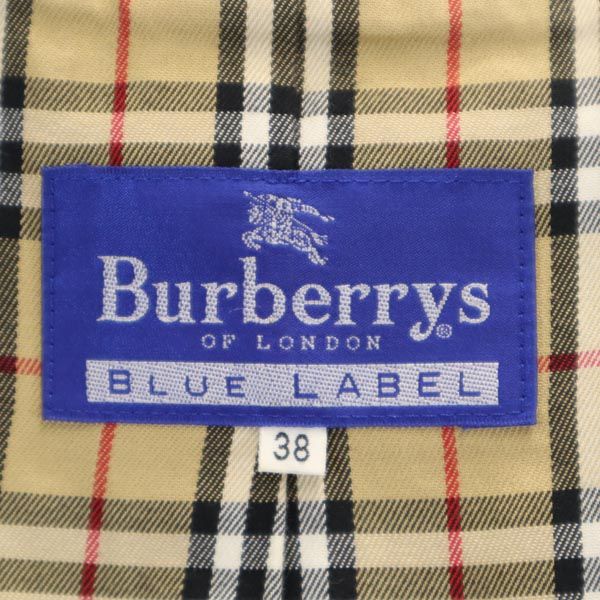 BURBERRY BLUE LABEL バーバリーブルーレーベル 90s オールド ステンカラーコート 38 黒 レディース