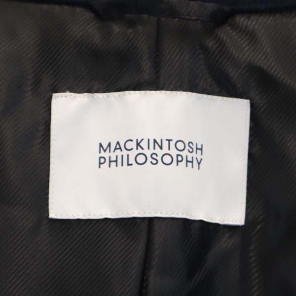 MACKINTOSH PHILOSOPHY マッキントッシュフィロソフィー 三陽商会 長袖 カシミヤウール ステンカラーコート 38 ネイビー レディース