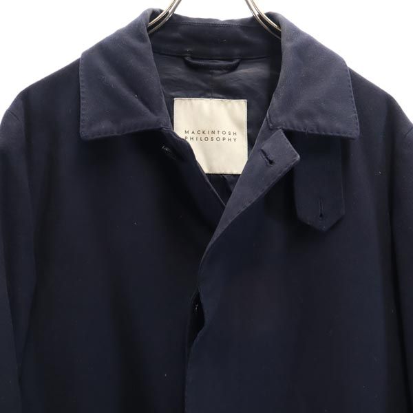 MACKINTOSH PHILOSOPHY マッキントッシュフィロソフィー ステンカラーコート 38 ネイビー 三陽商会 メンズ