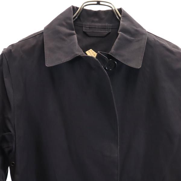 A.P.C. アーペーセー ゴム引き 長袖 ラバーコーティング ステンカラーコート M ネイビー レディース