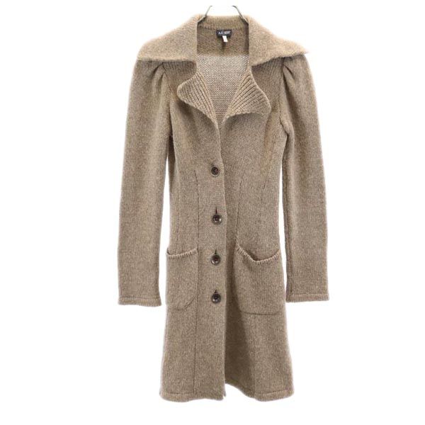 ARMANI JEANS アルマーニジーンズ ニット カーディガン USA6 ブラウン レディース