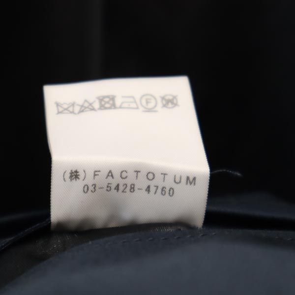 FACTOTUM ファクトタム ステンカラーコート ネイビー メンズ