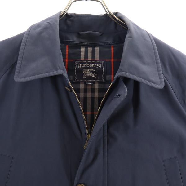 Burberrys バーバリーズ 90s 日本製 ダウンライナー付き オールド ステンカラーコート LA ネイビー 三陽商会 メンズ