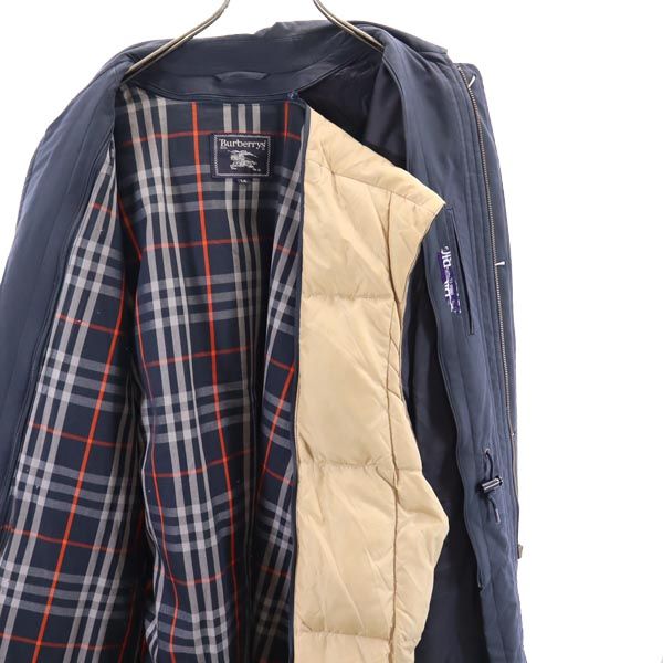 Burberrys バーバリーズ 90s 日本製 ダウンライナー付き オールド ステンカラーコート LA ネイビー 三陽商会 メンズ