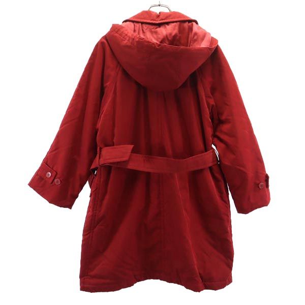Aquascutum アクアスキュータム 日本製 トレンチコート 9 赤 薄中綿入 レディース