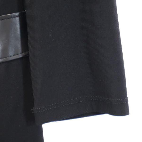 LAUREN RALPH LAUREN ローレンラルフローレン 7分袖 切替 ワンピース 4 ブラック DRESS レディース