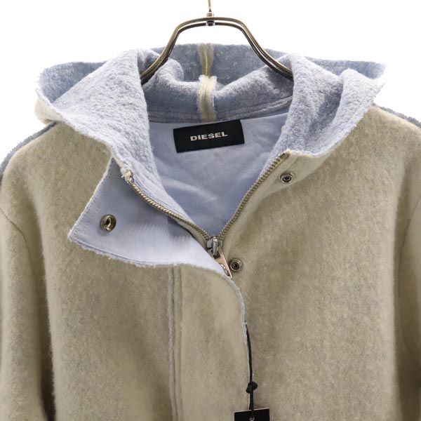 未使用 DIESEL ディーゼル ウールブレンド ステンカラーコート M 白系 レディース