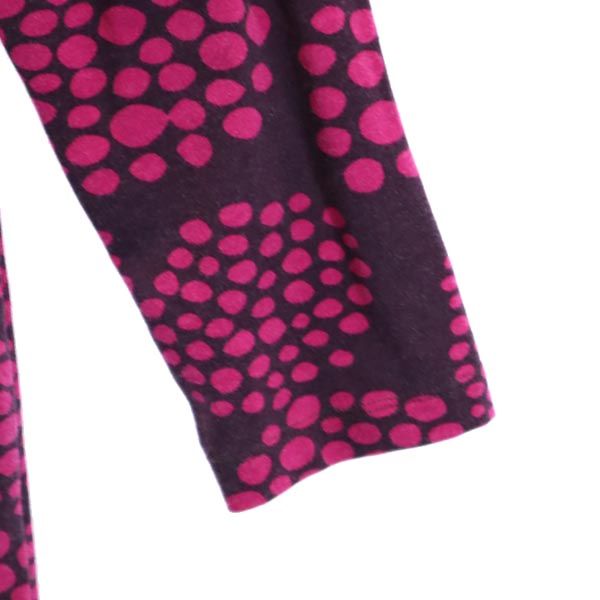 marimekko マリメッコ 総柄 長袖 膝丈ワンピース S ピンク系 レディース