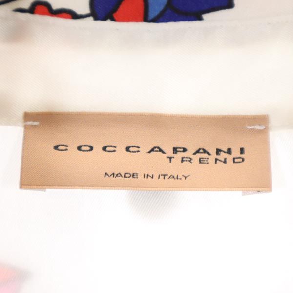coccapani コカパーニ イタリア製 長袖 ワンピース M ホワイト×ピンク レディース