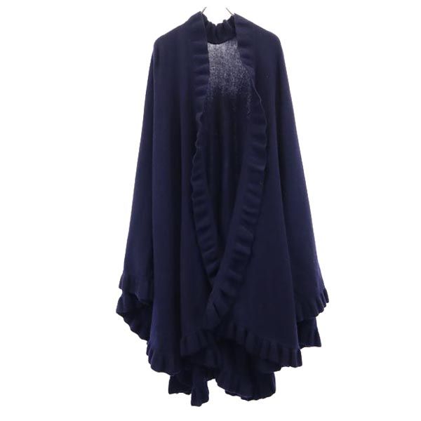 Pringle プリングル 70s ロング マント ヴィンテージ カーディガン ネイビー系 of Scotland レディース