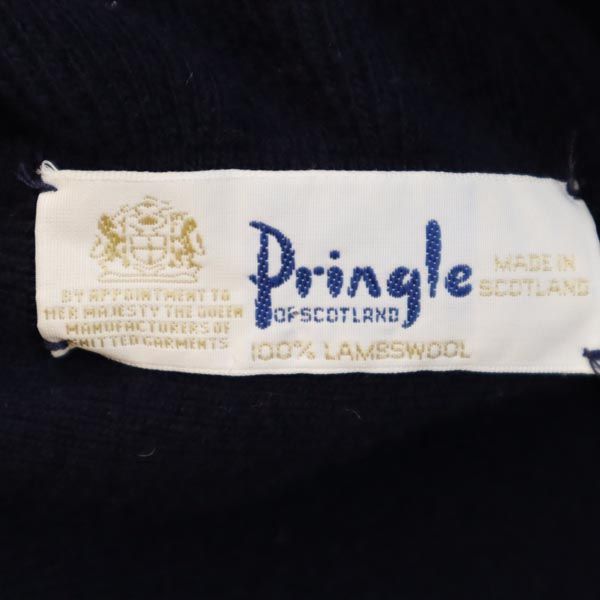 Pringle プリングル 70s ロング マント ヴィンテージ カーディガン ネイビー系 of Scotland レディース