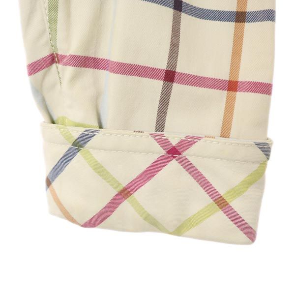 COACH コーチ コットン ロング チェック柄 ステンカラーコート 2 レディース