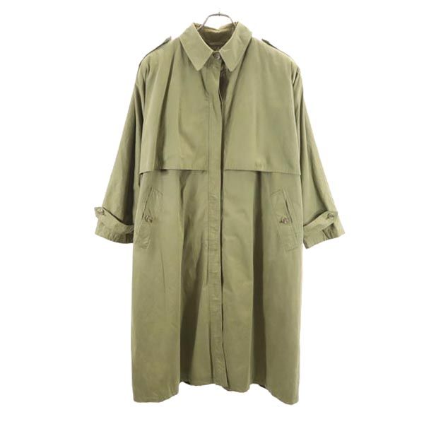 Herno ヘルノ 80s 90s イタリア製 ヴィンテージ ライナー付き ステンカラーコート 44 カーキ系 レディース