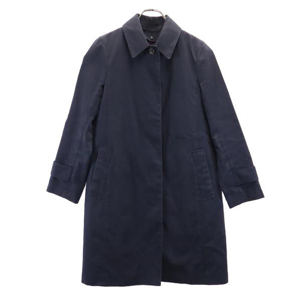 MACKINTOSH PHILOSOPHY マッキントッシュフィロソフィー 三陽商会 日本製 ライナー付き ステンカラーコート 36 ネイビー レディース